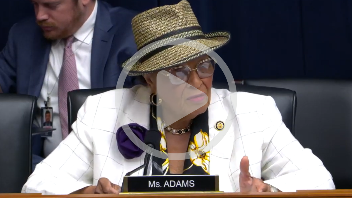 Rep. Adams at a Committee Markup