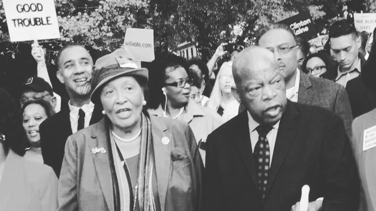 Alma Adams and John Lewis