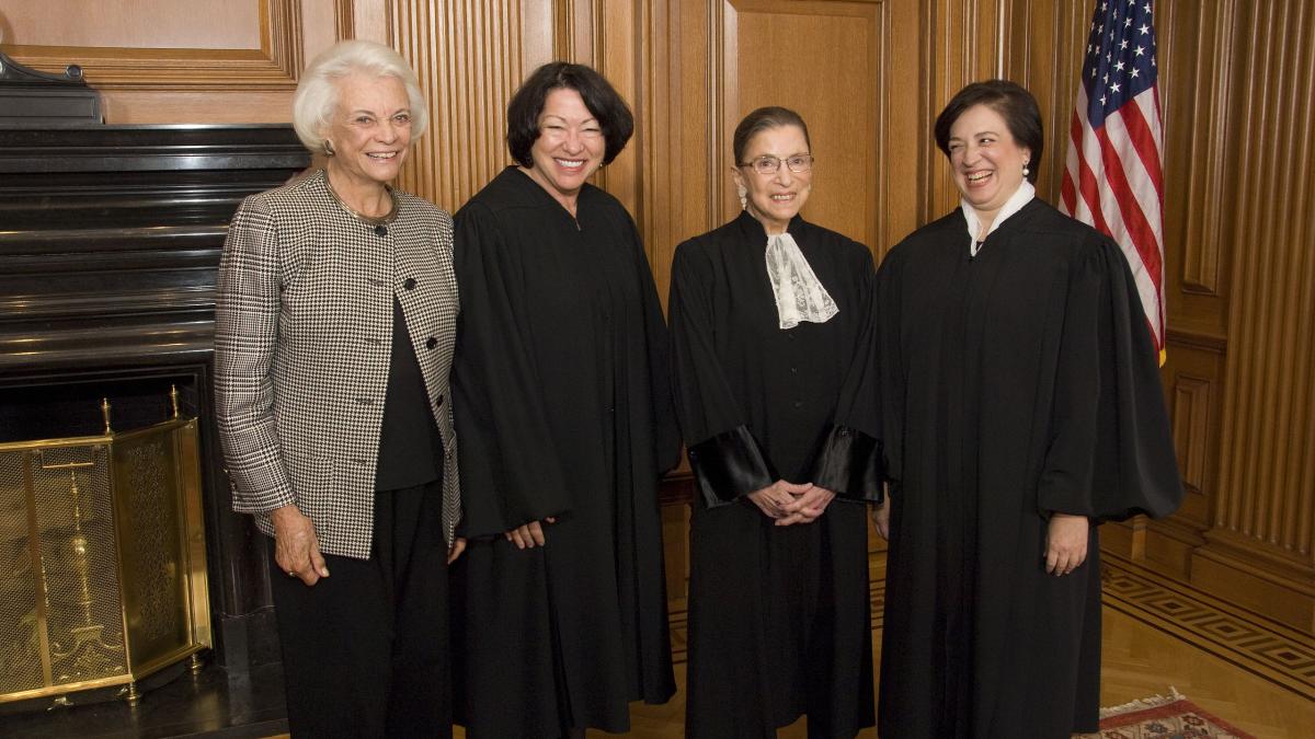 Supreme Court Justices O'Connor, Sotomayor, Ginsburg, and Kagan