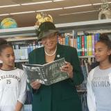 Congresswoman Adams and Young Students