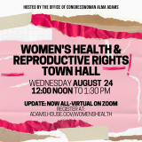 UPDATED Women’s Health and Reproductive Rights Town Hall Poster