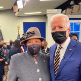 Rep. Adams with President Biden at the White House