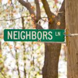Sign saying Neighbors Lane