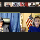 Zoom meeting with Rep. Adams and Speaker Pelosi