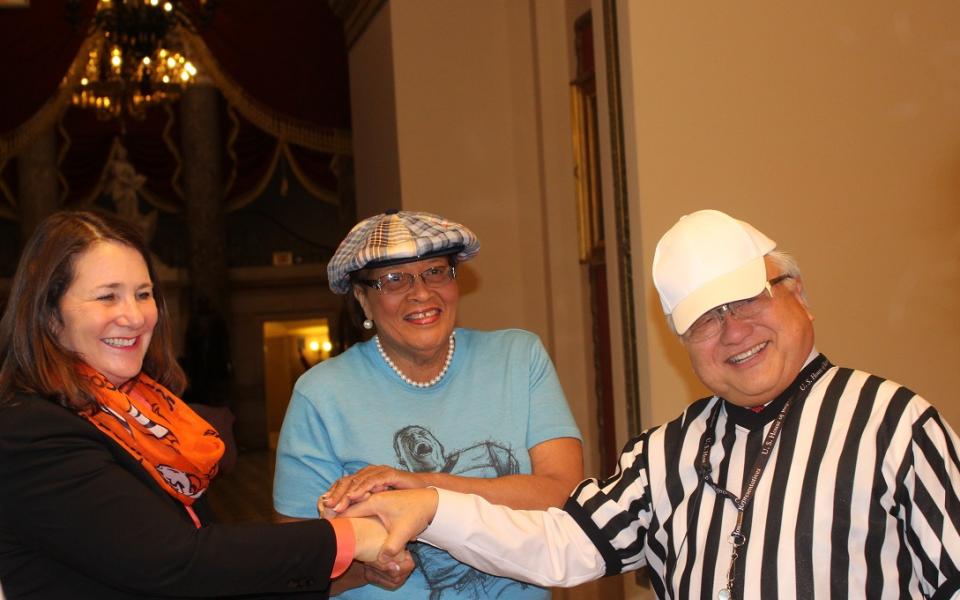 Rep. Adams with DeGette and Honda