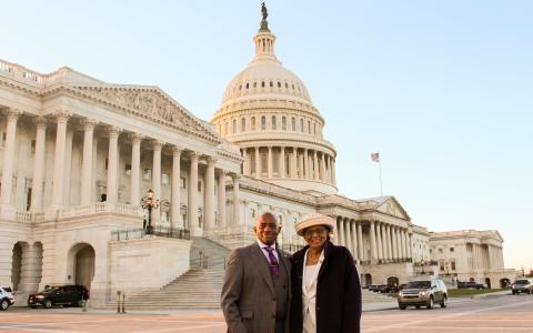 Photo of Congresswoman Adams & Sheriff McFadden at the U.S. Capitol