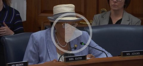 Rep. Adams speaking at the USDA hearing.