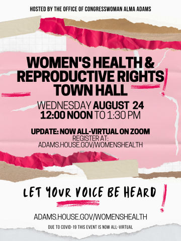 UPDATED Women’s Health and Reproductive Rights Town Hall Poster