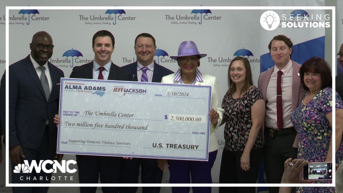 Reps. Adams and Jackson Present Check to Umbrella Center 