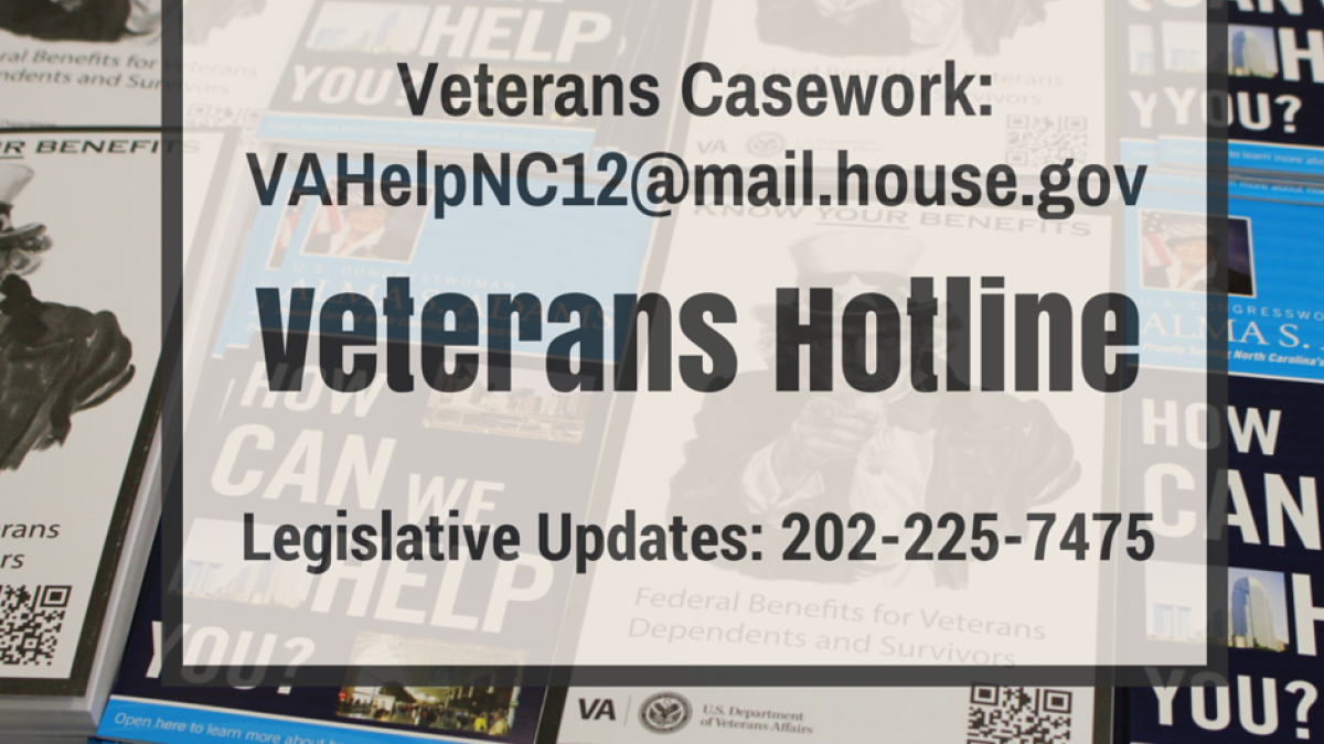 Veterans' hotline graphic