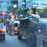 Hum-vees in Downtown Charlotte
