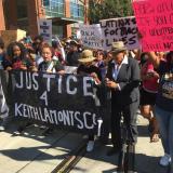 Rep. Adams Marching with Protesters