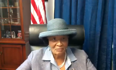 Rep. Alma Adams speaking at a press conference