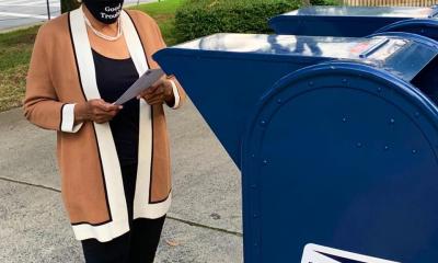 Alma Adams Mailing a Letter