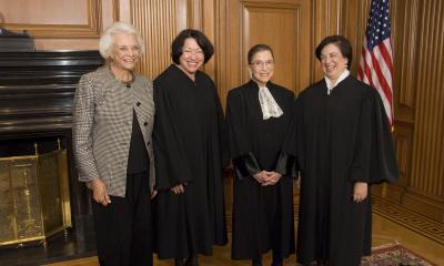 Supreme Court Justices O'Connor, Sotomayor, Ginsburg, and Kagan